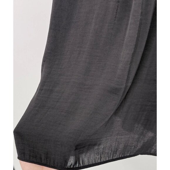 Old Navy Plus Size Sheer Shiny Satin Black Tunic Blouse XXL Event Classic Preppy - Picture 8 of 12